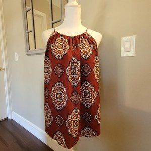 Ann Taylor Factory Burgundy Sleeveless Top